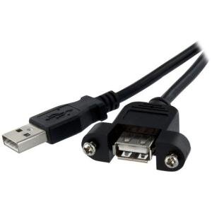 STARTECH 1 ft Panel Mount USB Cable A to A F M-preview.jpg